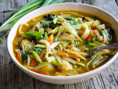 Vegan spicy noodle soup nepali thukpa 3